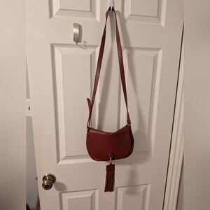 See By Chloe Dark Red Leather Crossbody Bag